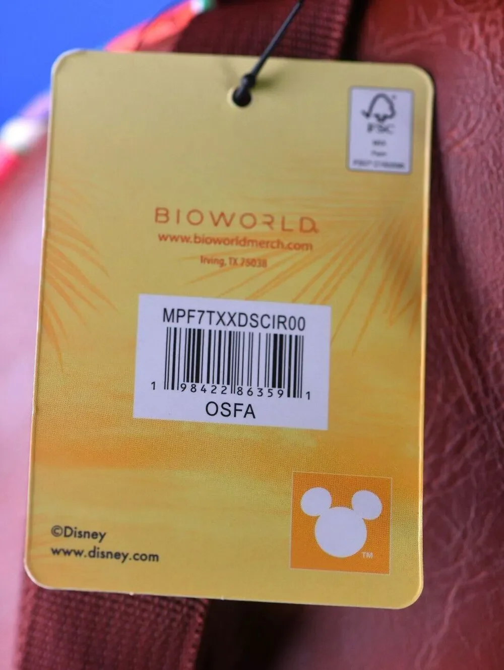 Bioworld Disney Stitch Fruity Fiesta Mini Backpack - NWT